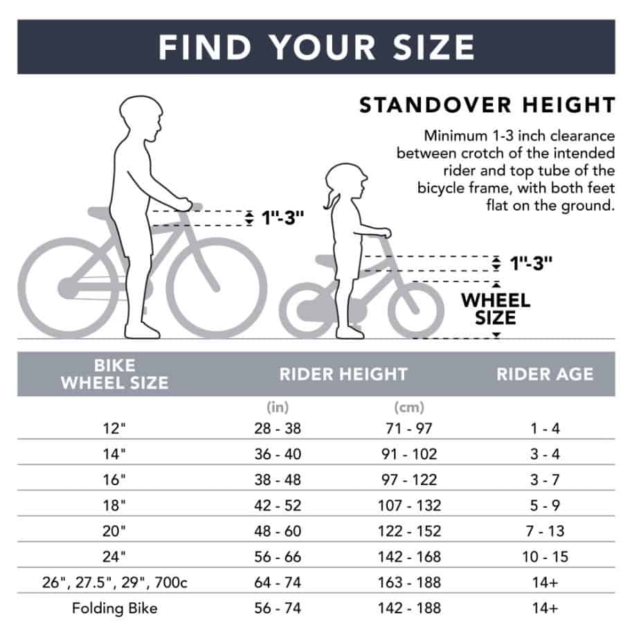 bike size for 14 year old